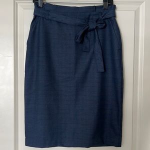 Banana Republic Plaid Navy Suit Skirt - Size 4